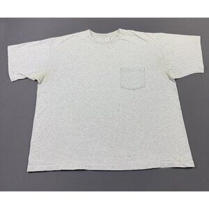 Rare Vintage 90s Gap Pocket T Gray Blank Single Stitch Shirt XL USA Made Hype